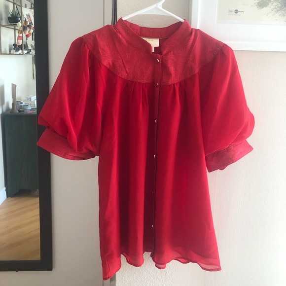 Anthropologie Tops - Red Maeve Lavoie Top by Anthropologie